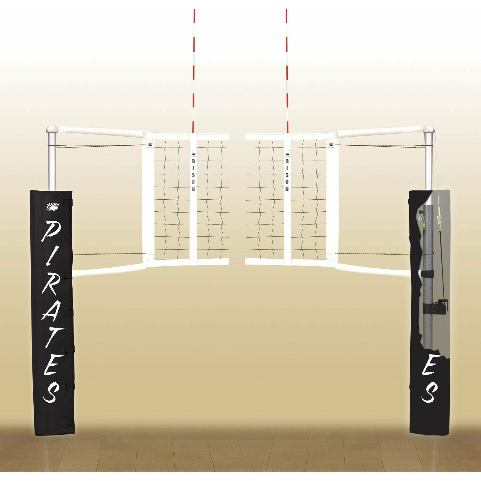 Bison 3" Centerline Elite Aluminum Complete Volleyball System VB1000